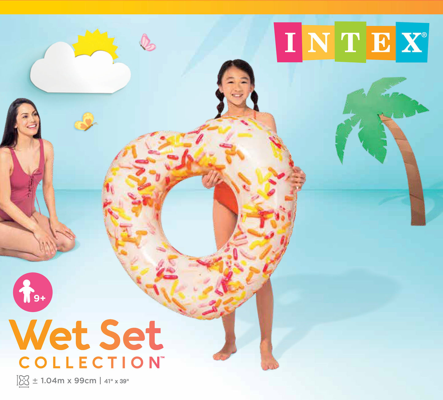 POOL TOY SPRINKLE DONUT HEART