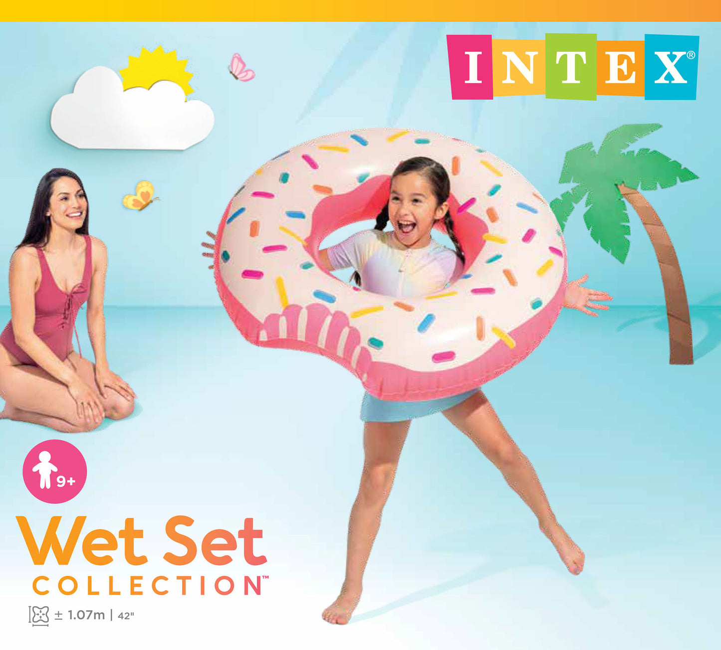 POOL TOY RAINBOW DONUT (AGE 9+)